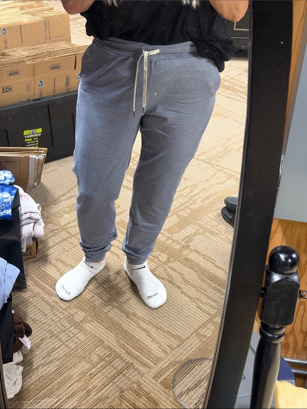 Vuori Heather Gray Drawstring Joggers